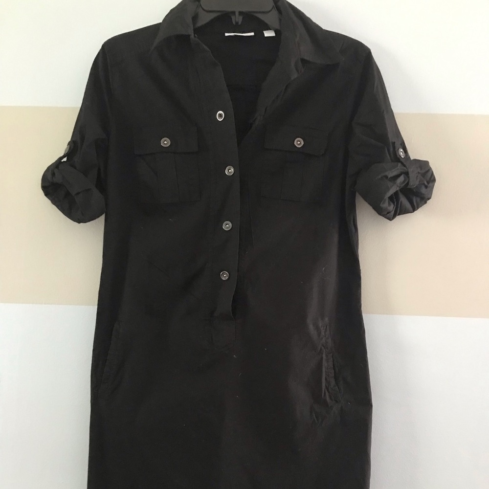 Black button up professional dress